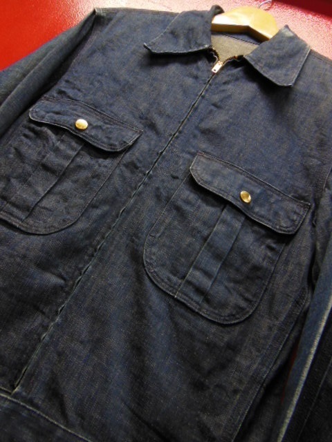 1940'S〜 UNKNOWN DENIM WORK JACKET/SZ/MEDIUM - ROCK-A-HULA Vintage 