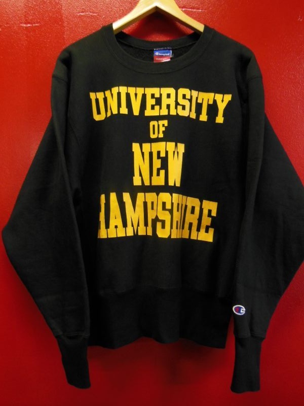 1990'S~ CHAMPION リバースウィーブ スウェット /黒/NEW HAMPSHIRE大学/4段プリント/Mサイズ/MEXICO製 -  ROCK-A-HULA Vintage Clothing