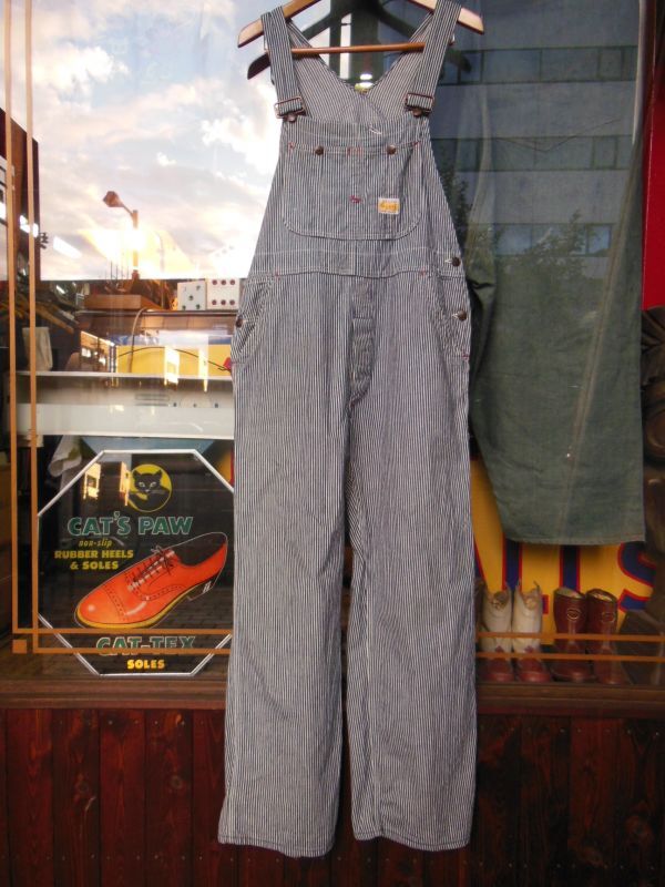 1950'S〜 PAYDAY HICKORY STRIPE OVERALLS 36X30 - ROCK-A-HULA 