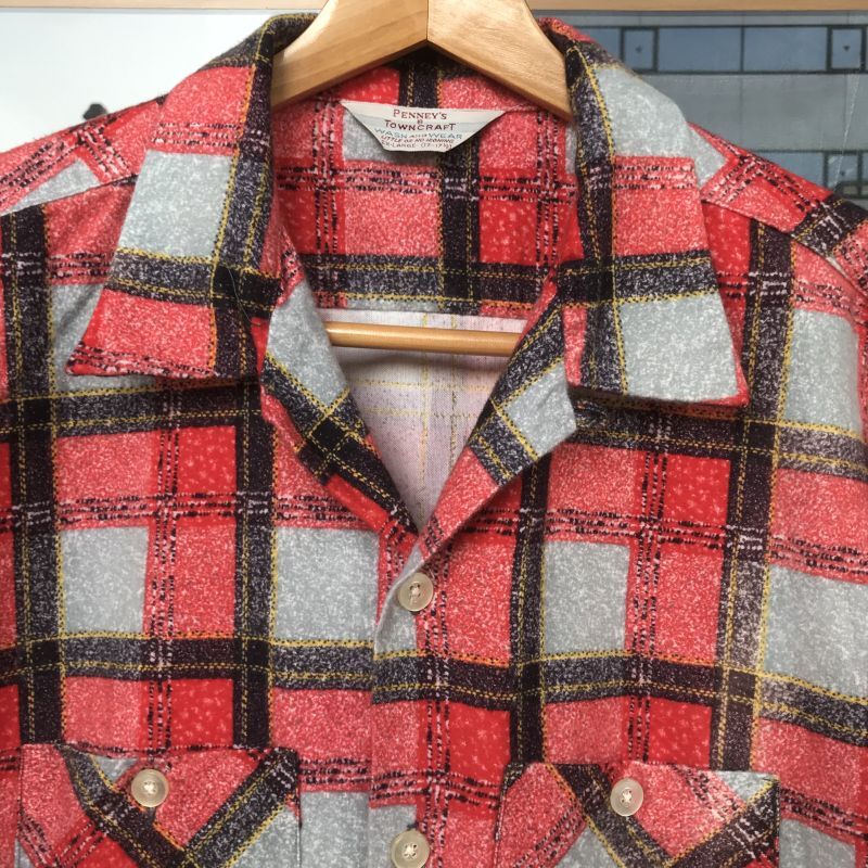 1950'S PENNEYS TOWNCRAFT PRINTED FLANNEL SHIRT SZ/17-17 1/2 X ...